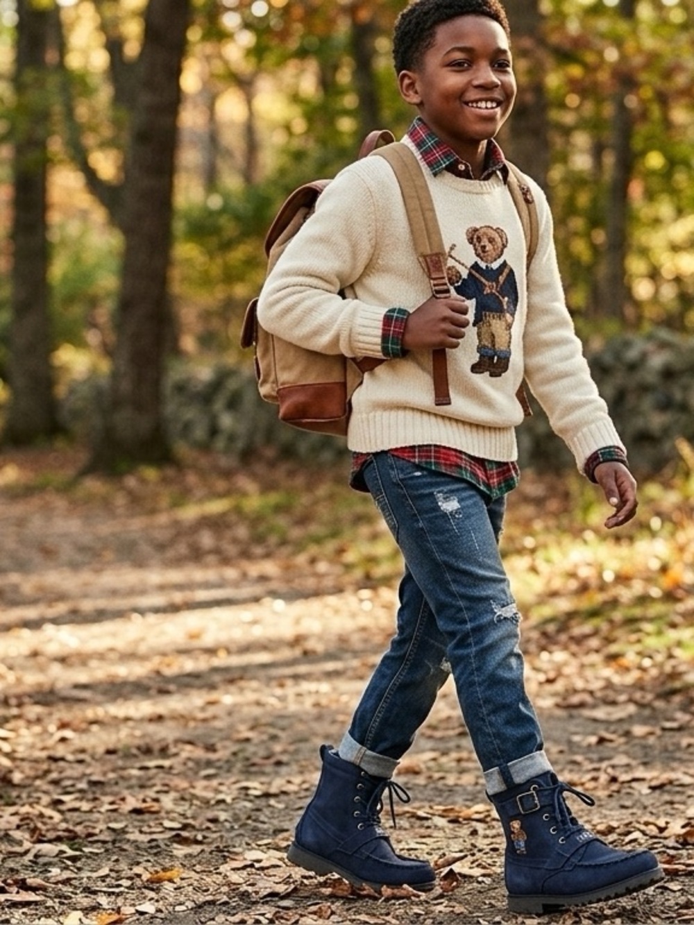 Polo Ralph Lauren Ranger Hi II "Mallet Bear" Boots Boys big Kids Size 5